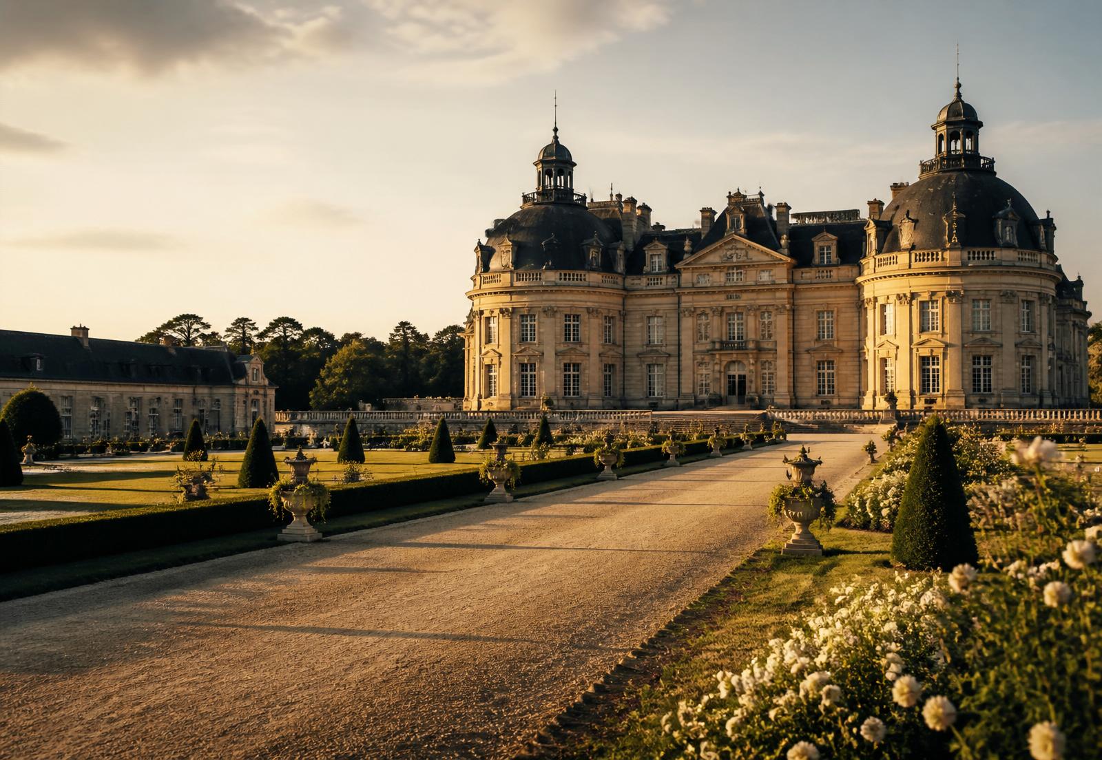Historic French château with formal gardens